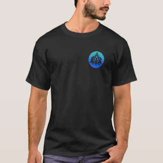 Camiseta Maurer Guild Sign In Cool Retro Style Blue On Ches