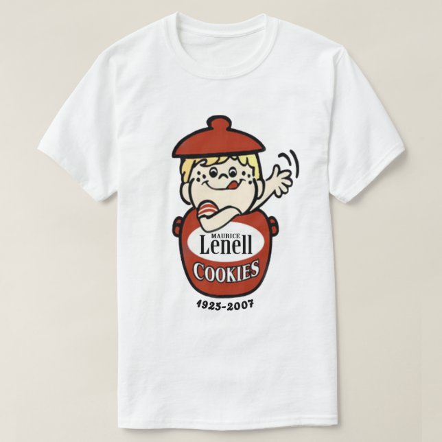 Camiseta Maurice Lenell Cookies, Chicago-Norridge, IL (Diseño del anverso)