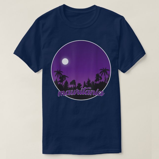 Camiseta mauritania By night with Palms  (Diseño del anverso)