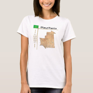 Camiseta Mauritania Mapa + Bandera + Título