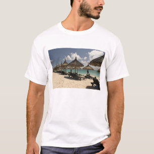 Camiseta Mauritius, Poste de Flacq. Escena de playa en el