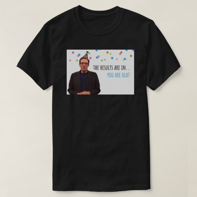 Camiseta Maury Povich, tarjeta de cumpleaños divertida, ere (Diseño del anverso)