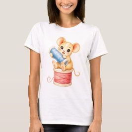 Camiseta Maus mit Garnknäuel