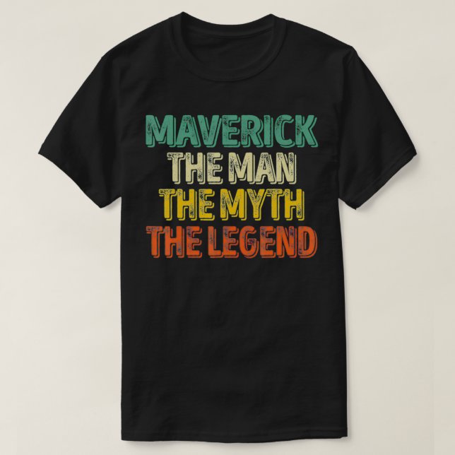Camiseta Maverick El Hombre El Mito El Nombre De La Leyenda (Diseño del anverso)