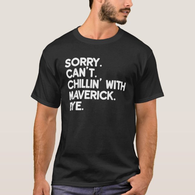 Camiseta MAVERICK Nombre Funny Personalizado Nombre Frien (Anverso)
