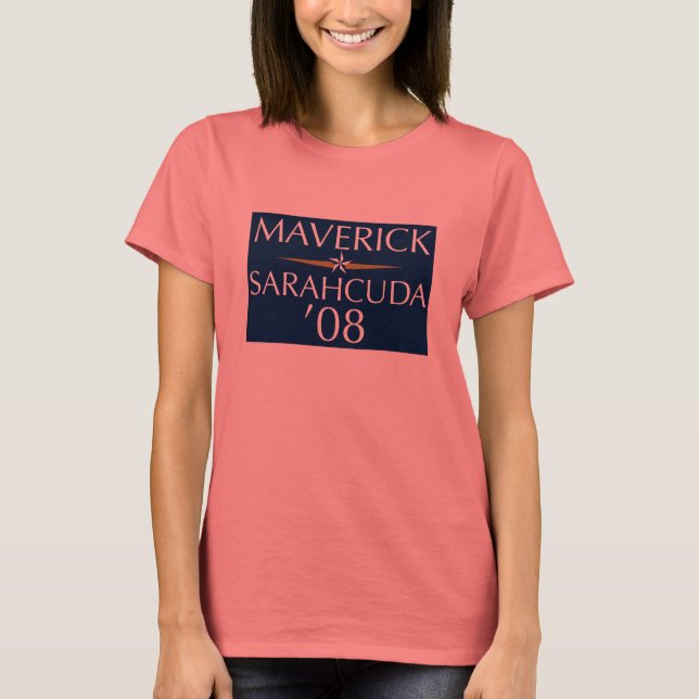 Camiseta Maverick/Sarahcuda '08 Women's Ringer Tee (Anverso)