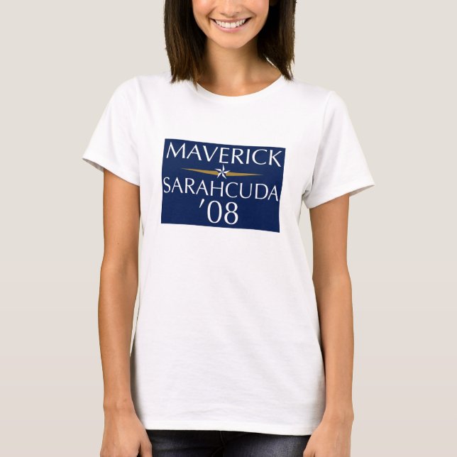 Camiseta Maverick/Sarahcuda '08 Women's Ringer Tee (Anverso)