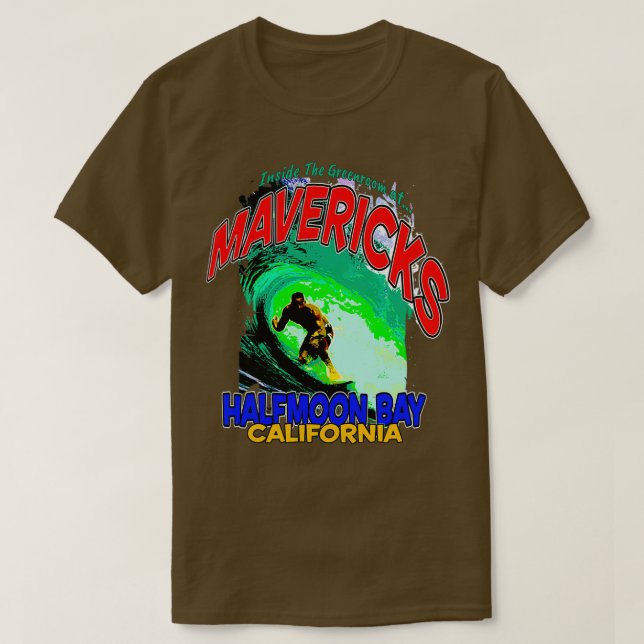 Camiseta Mavericks Extreme Surf Half Moon Bay (Diseño del anverso)