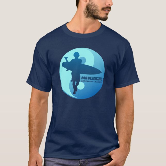 Camiseta Mavericks -Half Moon Bay (Azul) (Anverso)