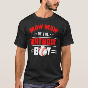 Camiseta Maw Maw De La Familia Temática Del Béisbol Natal