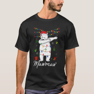 Camiseta Mawmaw Bear Dabbing ilumina la familia Santa Chris