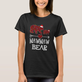 Camiseta Mawmaw Bear Shirt Red Buffalo Plaid Mawmaw Bear Pa