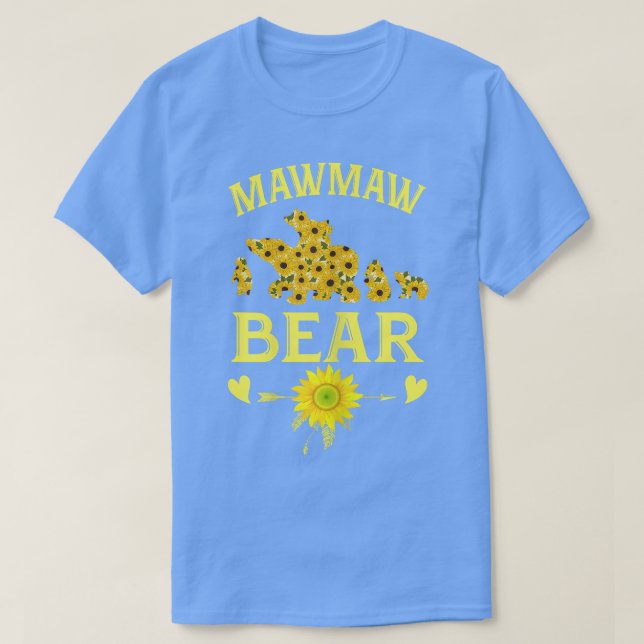 Camiseta Mawmaw Bear Sunflower Día de la Madre Floral Gi (Diseño del anverso)