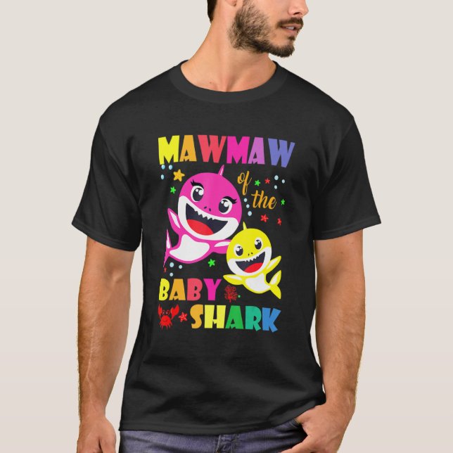 Camiseta Mawmaw De La Madre Del Padre Del Tiburón Cumple Co (Anverso)