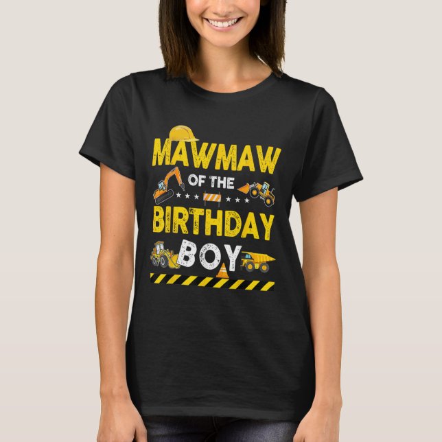 Camiseta Mawmaw Del Niño De Cumpleaños Trabajador De La Con (Anverso)