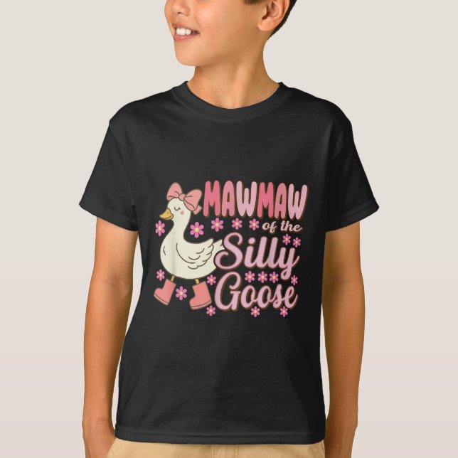 Camiseta Mawmaw Goose On The Loose Funny Birthday Matching  (Anverso)