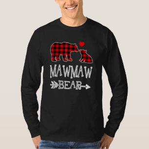 Camiseta Mawmaw oso rojo búfalo tocado abuela oso pijama