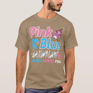 Camiseta Mawmaw Rosa O Azul Ama A Su Bebé Revelación De Gén