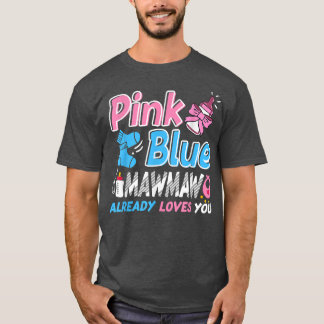 Camiseta Mawmaw Rosa O Azul Ama A Su Bebé Revelación De Gén