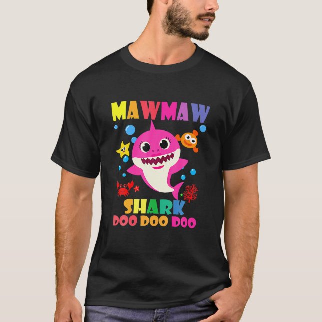 Camiseta Mawmaw Shark Doo Doo Divertido bebé mami Daddy Kid (Anverso)