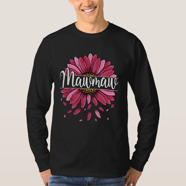 Camiseta Mawmaw With Floral Graphic Cute Women Mom Mothers  (Anverso)