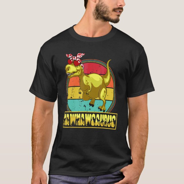 Camiseta Mawmawsaurus Rex Dinosaur 1 Familia del Día de la  (Anverso)