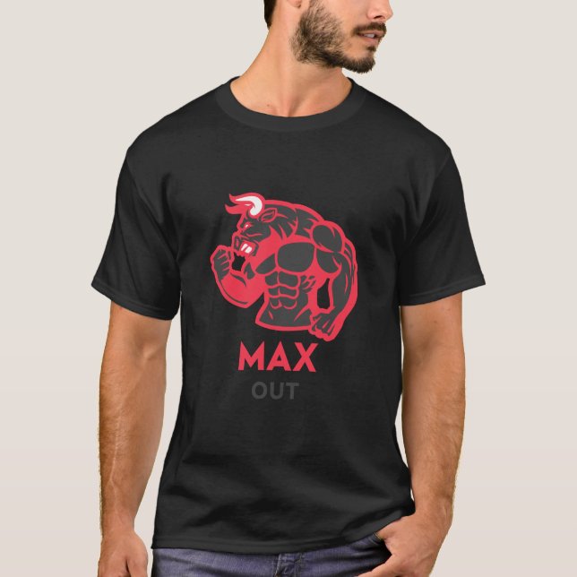 Camiseta Máx. Motivación de fitness de la construcción del  (Anverso)