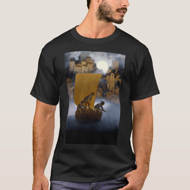 Camiseta Maxfield Parrish - Wynken Blynken Y Nod - (Anverso)