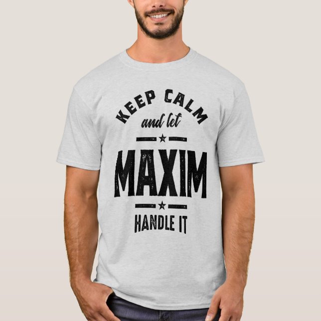 Camiseta Maxim Nombre Personalizado Regalo de cumpleaños (Anverso)