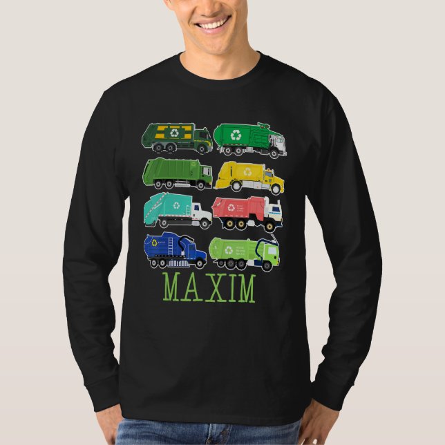 Camiseta Maxim Trash Truck For Kids Collector Ecologist Gar (Anverso)