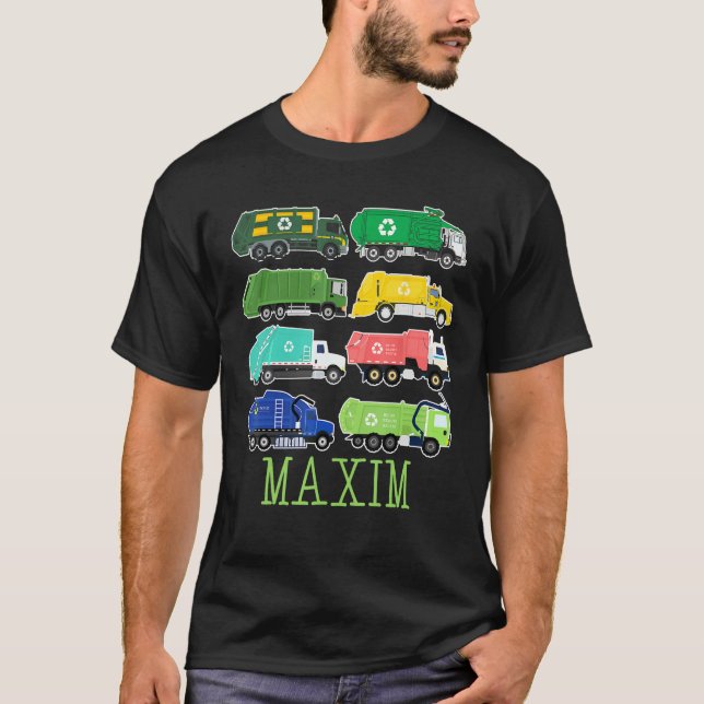 Camiseta Maxim Trash Truck For Kids Collector Ecologist Gar (Anverso)