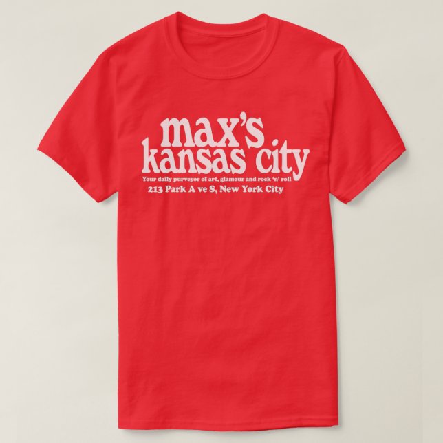 Camiseta Maxs Kansas City NYC  (Diseño del anverso)