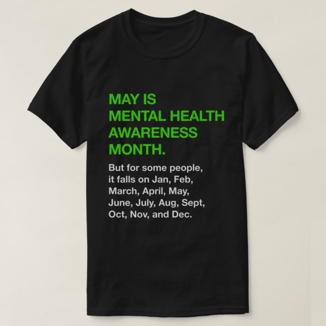 Camiseta May Es El Mes De Concienciación Sobre La Salud Men (Diseño del anverso)
