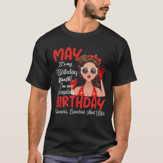 Camiseta May Es Mi Cumpleaños Todo El Mes, May Es Cumpleaño