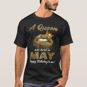 Camiseta May Nació Cumpleaños En Un Felíz Leopardo De Los L