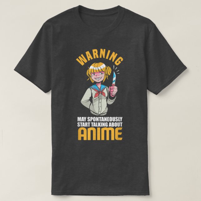 Camiseta May Spontaneously Talking About Anime Funny Anime  (Diseño del anverso)