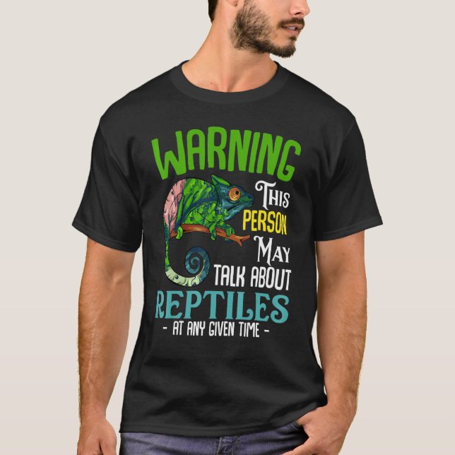 Camiseta May Talk Reptiles Snake Species Propietario Lizard (Anverso)
