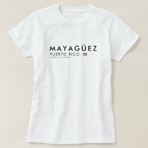 Camiseta Mayaguez Puerto Rico   Coordenadas Tee