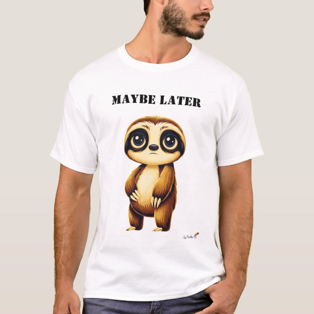Camiseta Maybe Later Funny Sloth T-Shirt (Anverso)