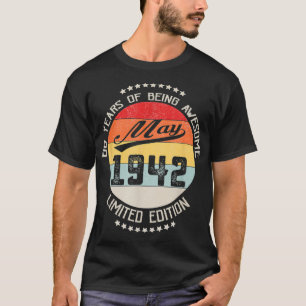 Camiseta Mayo 1942 80º Cumpleaños 80 Años De Ser Increíble