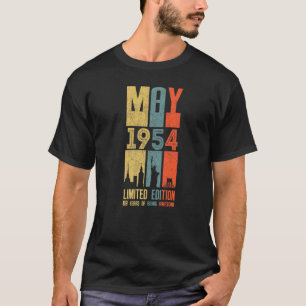 Camiseta Mayo 1954 69 Cumpleaños 69 Años Vin
