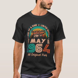Camiseta Mayo 1964 Cumpleaños Sorprendente Desde Mayo 1964
