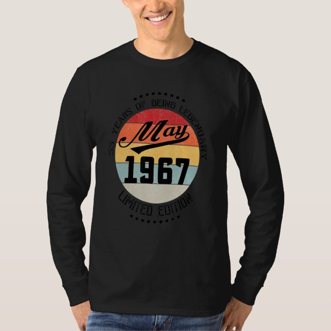 Camiseta Mayo 1967 55º Cumpleaños 55 Años De Legendaria (Anverso)