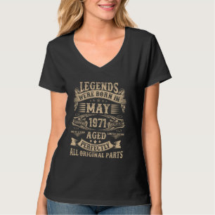 Camiseta Mayo 1971 Cumpleaños De 54 Años Para Los Hombres 5