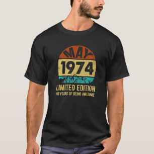 Camiseta Mayo 1974 48º cumpleaños 48 años