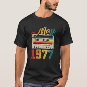 Camiseta Mayo 1977 Cinta Cassette 44º Cumpleaños Hombres Mu