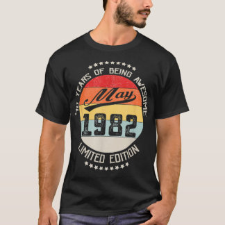 Camiseta Mayo 1982 40 cumpleaños 40 años de ser asombroso