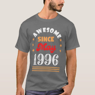 Camiseta Mayo 1996 Increíble Desde 1996 Mayo divertido