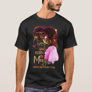 Camiseta Mayo Chica Cumpleaños Melanin Afro Reina para Blac