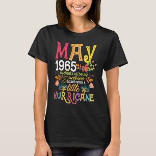 Camiseta Mayo Chicas 1965 Funny 56th Birthday Bi de 56 años